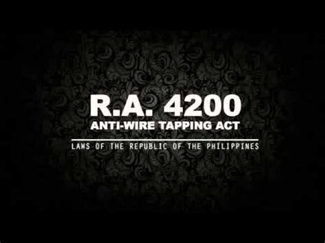 anti wire tapping law philippines